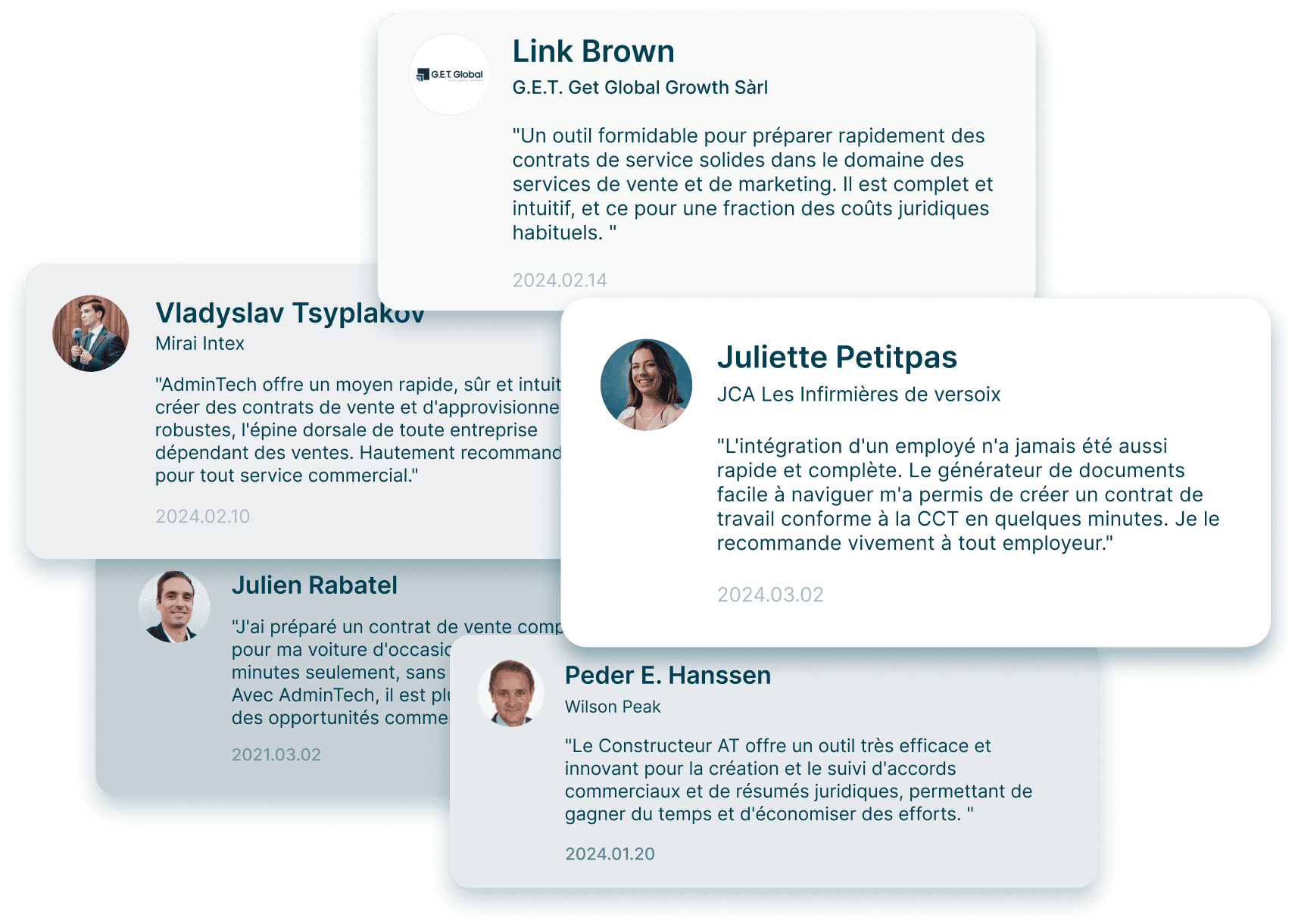 Commentaires des clients d'AdminTech